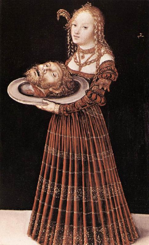 CRANACH, Lucas the Elder Salome with the Head of St John the Baptist dfgj oil painting picture